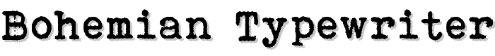 Bohemian typewriter font